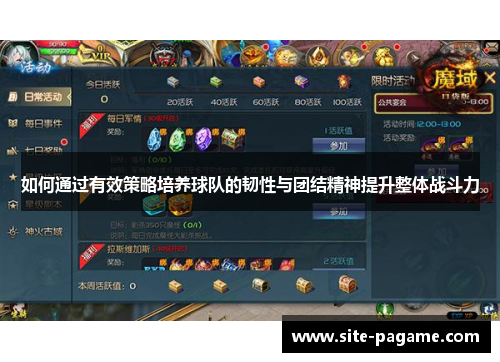 如何通过有效策略培养球队的韧性与团结精神提升整体战斗力